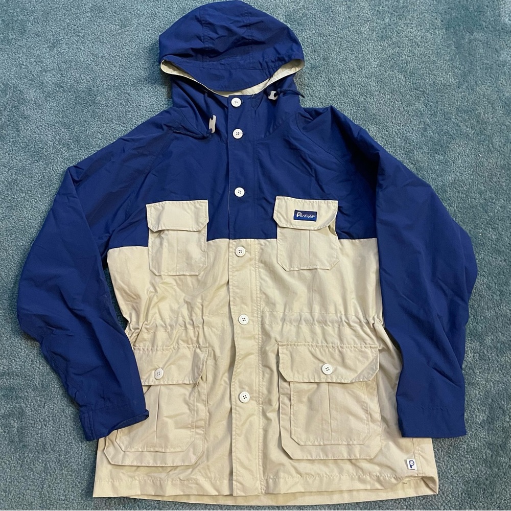 Patagonia Men's Blue and Tan Jacket